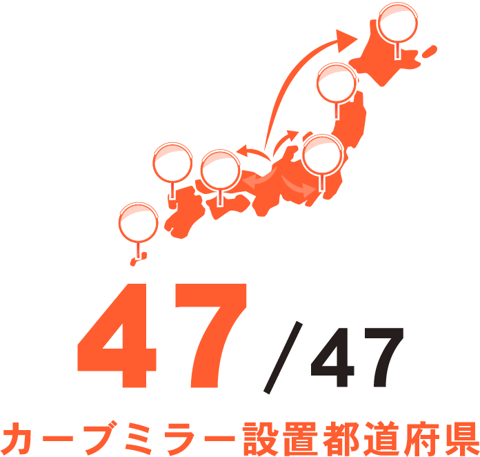 カーブミラー設置都道府県47/47