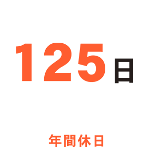 年間休日125日